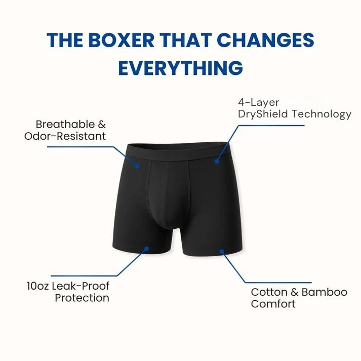 DryShield™ Men's Ultra-Absorbant Washable Boxer